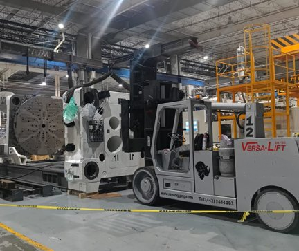 Heavy equipment installation Versa-Lift moving company AZVIR Mexico